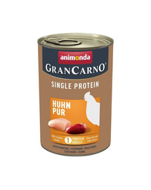 ANIMONDA Gran Carno Single Protein Adult Chicken Pur 6 x 400 g s kuřecím masem pro dospělé psy