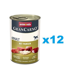 ANIMONDA GranCarno Vepřové maso s bachorem pro psy 12x400 g