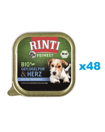 RINTI Feinest Bio Poultry Pure&Poultry hearts 48x150 g