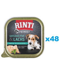 RINTI Feinest Poultry Pure&Salmon 48x150 g