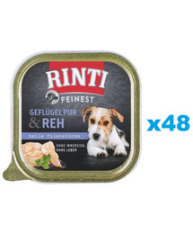 RINTI Feinest Poultry Pure&Deer 48x150 g