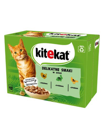 KITEKAT Poultry Feast v želé 12x85g mokré krmivo pro kočky s kuřecím, krůtím a drůbežím masem