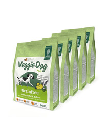 GREEN PETFOOD VeggieDog Grainfree Adult 5x900g bezobilné krmivo s bramborami a hráškem