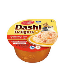 INABA Cat Dashi Delights Kuře, tuňák a losos 6x70 g