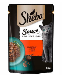 SHEBA Sauce Collection Beef 85g kousky hovězího masa v omáčce pro kočky