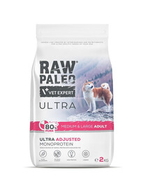 RAW PALEO Ultra Pork Medium&Large Adult 2kg pro dospělé psy středních a velkých plemen vepřové