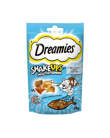 DREAMIES ShakeUps Multivitamins 55g pochoutka z mořských plodů pro kočky