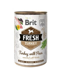 BRIT FRESH turkey & peas 400 g krůta s hráškem