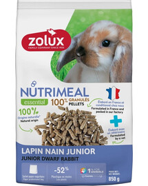 ZOLUX NUTRIMEAL 4 Granulované krmivo pro miniaturní králíky junior 850 g