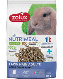 ZOLUX NUTRIMEAL 4 Granulované krmivo pro dospělé zakrslé králíky 850 g