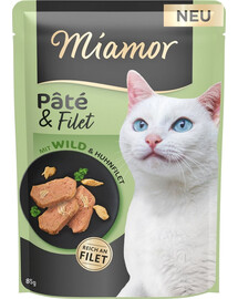 MIAMOR Pate and Filet with Game kousky zvěřiny filety 85 g