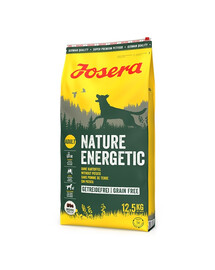 JOSERA Nature Energetic 12,5kg + Meatlovers 400g & Denties 180g ZDARMA