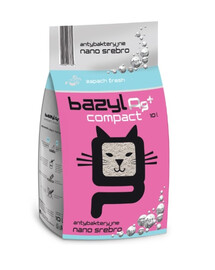 BAZYL Ag+ Compact Fresh 10 L bentonitová podestýlka s nano stříbrem se svěží vůní pro kočky