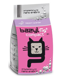 BAZYL Ag+ Compact Lavender 10L bentonitová podestýlka s ionty stříbra a vůní levandule