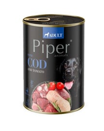 DOLINA NOTECI PIPER Mokré krmivo pro psy s treskou a rajčaty 400 g