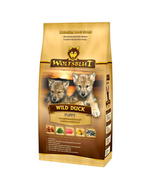 WOLFSBLUT Wild Duck Puppy suché krmivo pro štěňata s kachnou a bramborem 12,5 kg