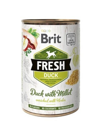 BRIT FRESH Duck with millet 400 g mokré krmivo pro psy kachna a proso