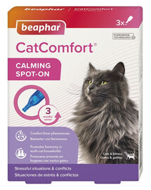 BEAPHAR CatComfort Calming Spot-On 3x0,55 ml s obsahem uklidňujících feromonů pro kočky