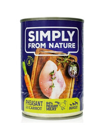 SIMPLY FROM NATURE konzerva pro psy Bažant s mrkví 6 x 400 g + 1 ZDARMA