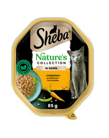 Sheba Nature's Collection paštika s krůtím masem a mrkví v omáčce pro kočky 85 g
