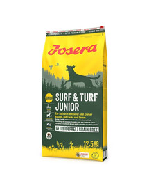 JOSERA Surf Turf Junior 12,5 kg Bezobilné krmivo pro štěňata s lososem a jehněčím masem