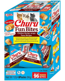 INABA Fun Bites Chicken with Tuna 8x12g kuřecí a tuňákové wrapy pro kočky