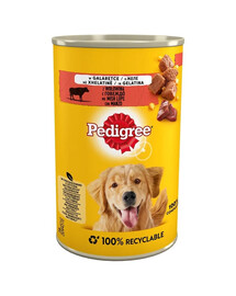 Pedigree Beef Jellied Can 400 g konzerva pro psy s hovězím masem v želé
