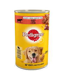 Pedigree Beef Jellied Can 1,2 kg konzerva pro psy s hovězím masem v želé