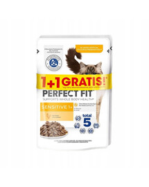 PERFECT FIT Sensitive 1+ 2x85g kapsičky s kuřecím masem v omáčce pro dospělé kočky