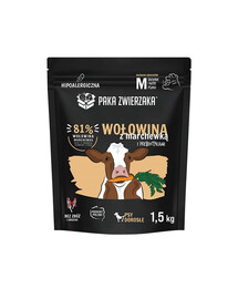 PAKA ZWIERZAKA Seventh Heaven Suché krmivo Hovězí s mrkví M 1,5 kg