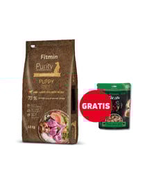 FITMIN Dog Purity rice puppy lamb & salmon 12 kg + lyofilizovaný pamlsek ZDARMA