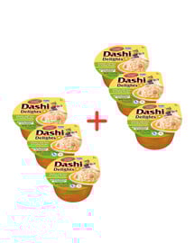 INABA Cat Dashi Delights Kuře, tuňák a mušle 6x70 g