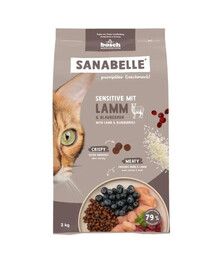 SANABELLE Sensitive Jehněčí 2 kg pro kočky s citlivým trávicím traktem