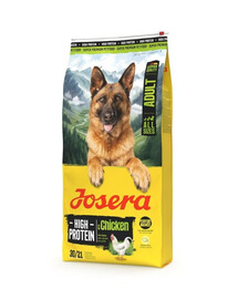 JOSERA High Protein Adult Chicken 12,5kg Vysokoenergetické krmivo pro sportovní a chovné psy