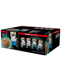 SHEBA Delicacy Rybí příchutě v želé losos, bílá ryba, tuňák a treska 80 x 85g