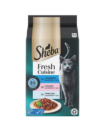 SHEBA Fresh Cuisine Taste of Tokyo 6x50g kapsiček kompletní mokré krmivo pro dospělé kočky s tuňákem, lososem, bílou rybou a rýží