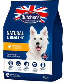 BUTCHER'S Natural&Healthy krmivo pro psy s kuřecím masem 3 kg