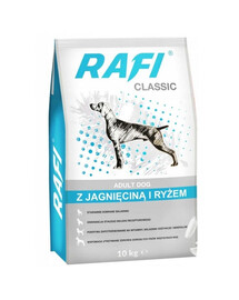 RAFI Classic s jehněčím masem a rýží pro psy 10 kg