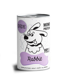 PAKA ZWIERZAKA PEPE Rabbit (králík) 800g monoproteinové krmivo
