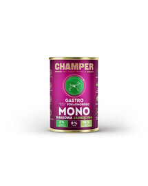 CHAMPER Gastro Jehněčí monoproteinové krmivo pro psy 400 g