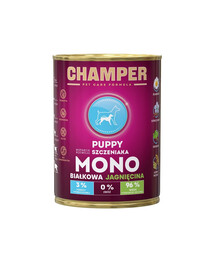 CHAMPER Puppy Jehněčí monoproteinové krmivo pro štěňata 400 g