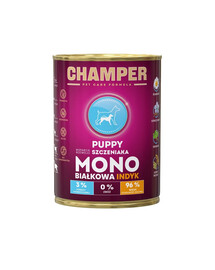 CHAMPER Puppy Krůtí monoproteinové krmivo pro štěňata 400 g