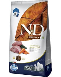 FARMINA N&D Brown Dog Adult Medium Maxi Lamb, Spirulina, Carrot 7 kg