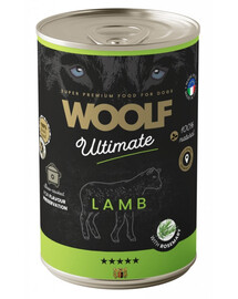 WOOLF Ultimate Adult Dog Lamb with Rosemary 400g Vlhké krmivo s jehněčím masem a rozmarýnem pro psy