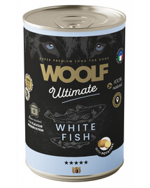 WOOLF Ultimate Adult Dog White Fish and Potatoes 400g mokré krmivo pro psy s rybou a bramborami