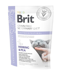 BRIT Veterinary Diets Cat GF Gastrointestinal Low Fat 400 g bezobilné krmivo pro kočky s poruchami trávení