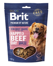 BRIT Premium by Nature Semi-moist Snack Beef and Apples 180g poloměkký snack pro psy s hovězím masem a jablky