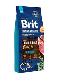 BRIT Premium by Nature Sensitive Lamb 15kg + 3kg s jehněčím masem pro citlivé psy