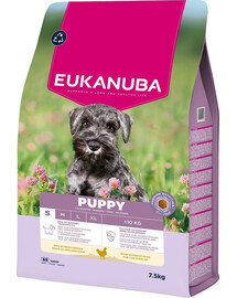 EUKANUBA Puppy Small Breeds Chicken 7,5 kg suché krmivo pro štěňata malých plemen, bohaté na čerstvé kuřecí maso