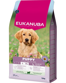EUKANUBA Puppy Large Breeds Lamb Rice 12 kg suché krmivo pro štěňata velkých plemen, bohaté na jehněčí maso a rýži